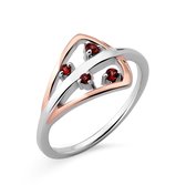 Orphelia ZR-7496/58 - Ring - Zilver 925 - Granaat - 18.50 mm / maat 58