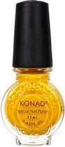 KONAD stempellak GEEL / YELLOW 06, 11 ml. Iets anders gebruiken dan nagelstickers? Snelle nail art met Konad stempel producten voor nagels.