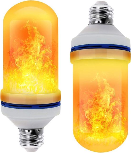 MaxiQualis® Vlam Sfeer Lamp Vuurlamp LED 7 Watt | E27 fitting | 108 LEDs | Zeer Realistisch | 4 modi: Vlam, Gewoon, Ademende en Gravity Modus