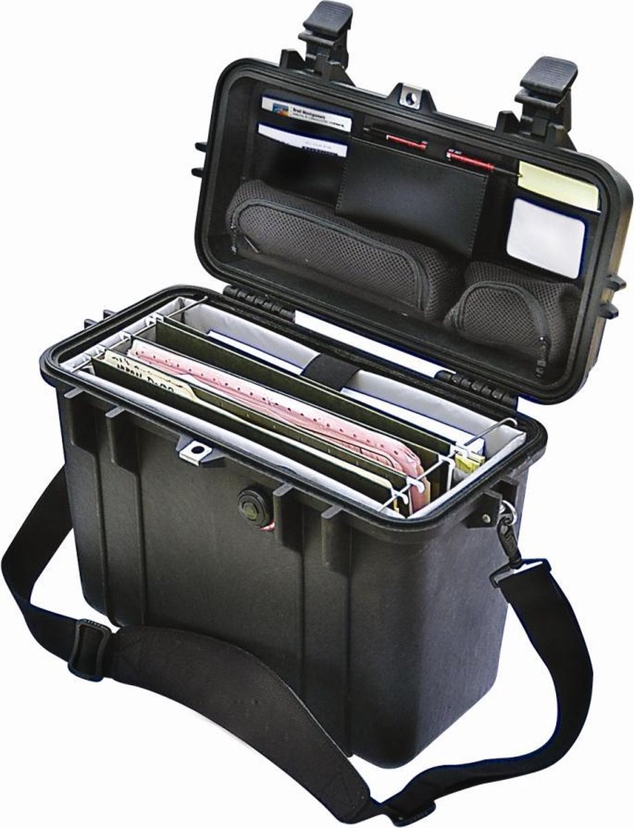 Peli Case - Camerakoffer - 1430 - Zwart - Met kantoor vakverdeling 34,40 x 14,60 x 29,70 cm (BxDxH)