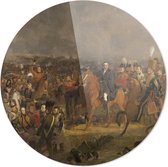 De Slag bij Waterloo | Jan Willem Pieneman| Rond Acrylglas | Wanddecoratie | 80CM x 80CM | Schilderij | Oude meesters | Foto op Acrylglas