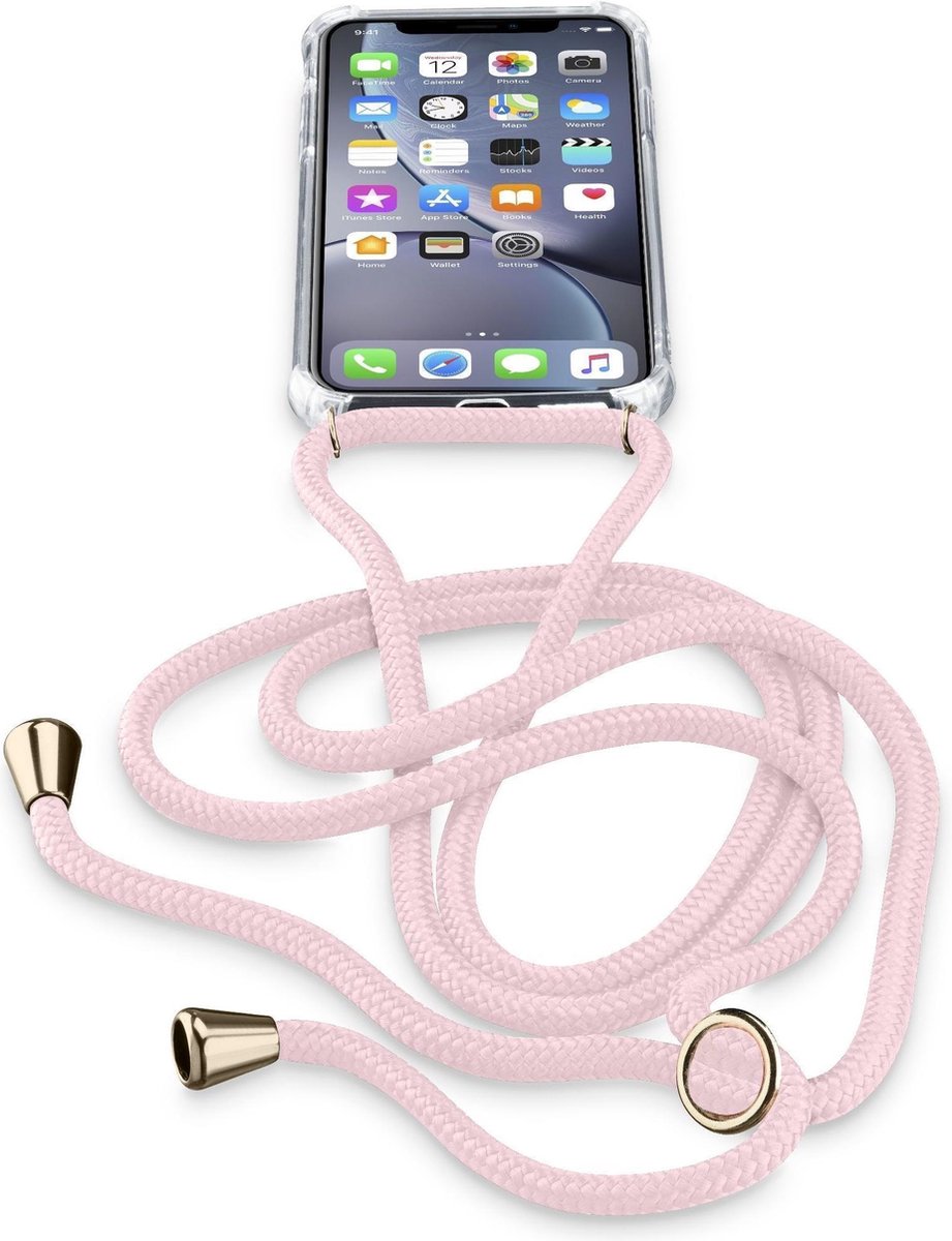Cellularline - iPhone Xr, hoesje aanpasbaar koord, roze