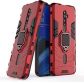 Oppo Reno 2 Z Robuust Kickstand Shockproof Rood Cover Case Hoesje ABL