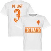 Nederlands Elftal De Ligt Team T-Shirt - Wit - XXL