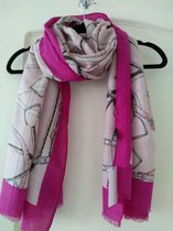 Sjaal in de kleur roze