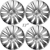 Wieldoppen SEPANG-CLS 17 inch 3D zilver carbon-look (set a 4 stuks in doos)
