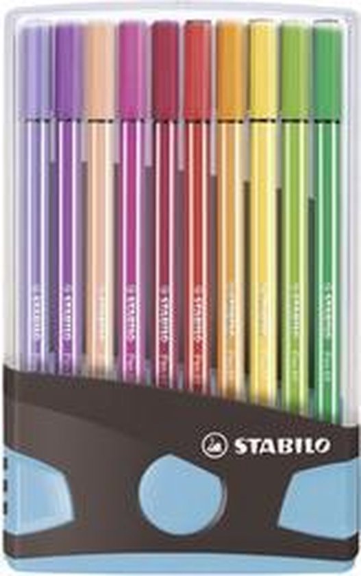 STABILO - Premium viltstift - Pen 68 - ARTY - Metalen etui met 45 kleuren