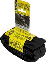 Wraptie 130 All Black - Snelbinder - 25mm - (+60cm rek) - Universele Spanband - Klussen gereedschap - Reis accessoire - Tas - Rugzak - Kinderwagen - Fiets - Brommer - Auto - Imperi