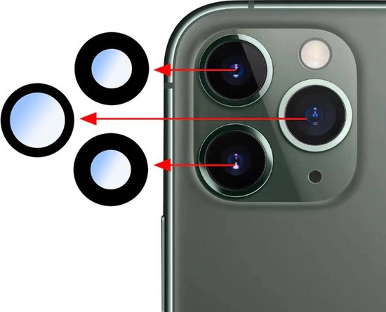 Voor iPhone 11 Pro Max 6.5" achter camera lens + tape | bol.com