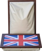 L-line by Jis Laptray, Schoottafel, Schootkussen, Laptoptafel, Dienblad met kussen Engelse Vlag - Union Flag 32,5x43 cm