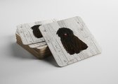 Hond Puli | Houten Onderzetters 6 Stuks