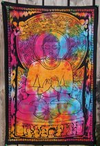 Wandkleed Peaceful Boeddha katoen - 112 x 78 cm - Muurdecoratie - Picknickkleed