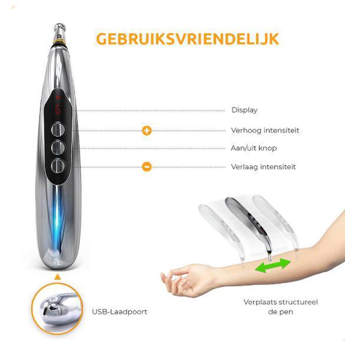 Massage Pen - Laser Acupunctuurpen - Meridiaan Energy Pen - Pijnbestrijding  -... | bol.com