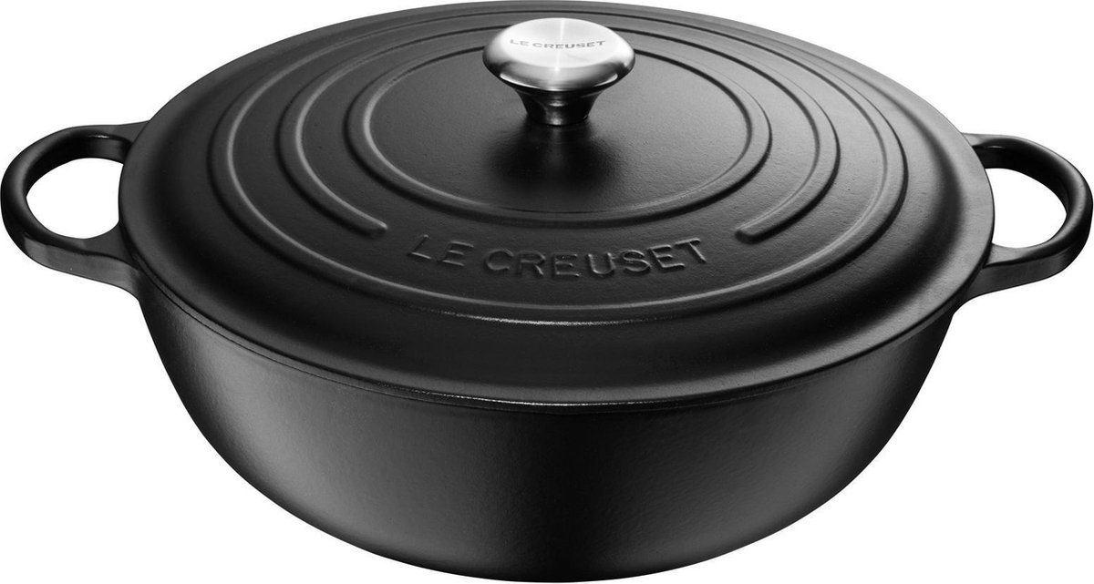Le Creuset Marmite Braad/Stoofpan 28 cm Mat Zwart