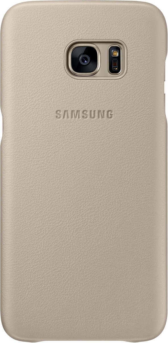Samsung S7+G935 Leather Cover Beige