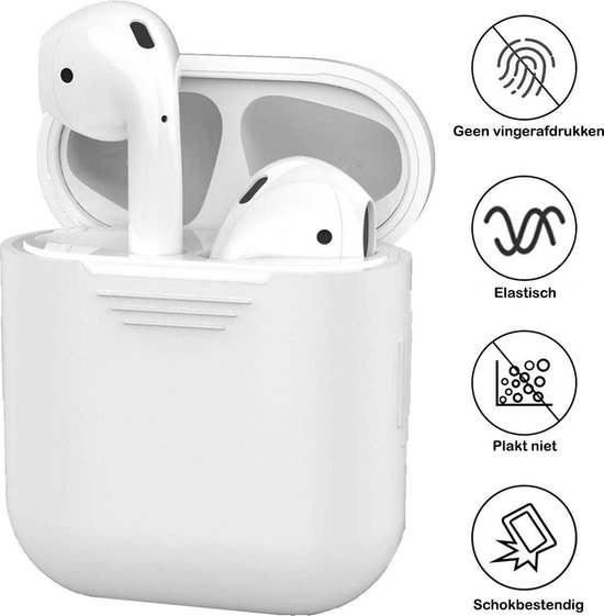 Housse de protection en silicone pour Apple AirPods 2 Transparent | bol