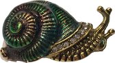 Petra's Sieradenwereld - Broche slak goudkleurig 5 cm (117)