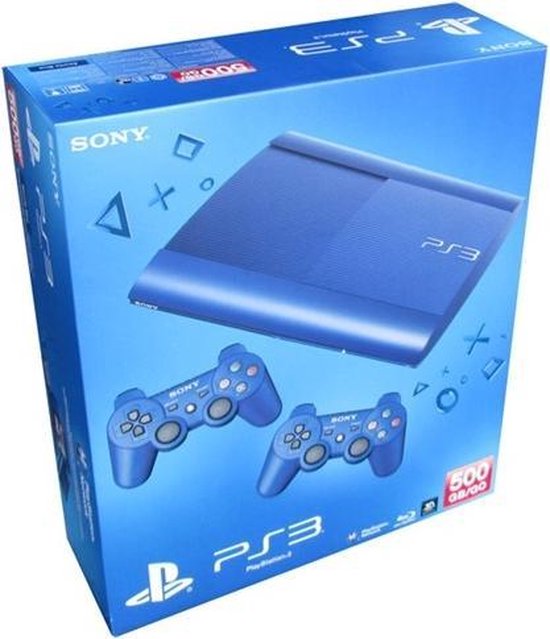 Sony Playstation 3 500 GB Super Slim Blauw + Extra Controller Blauw | bol