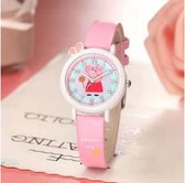 Peppa pig horloge licht roze