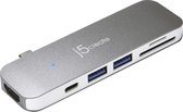 j5create JCD386 USB-C 7-in-1 UltraDrive Mini Dock - thuiswerken