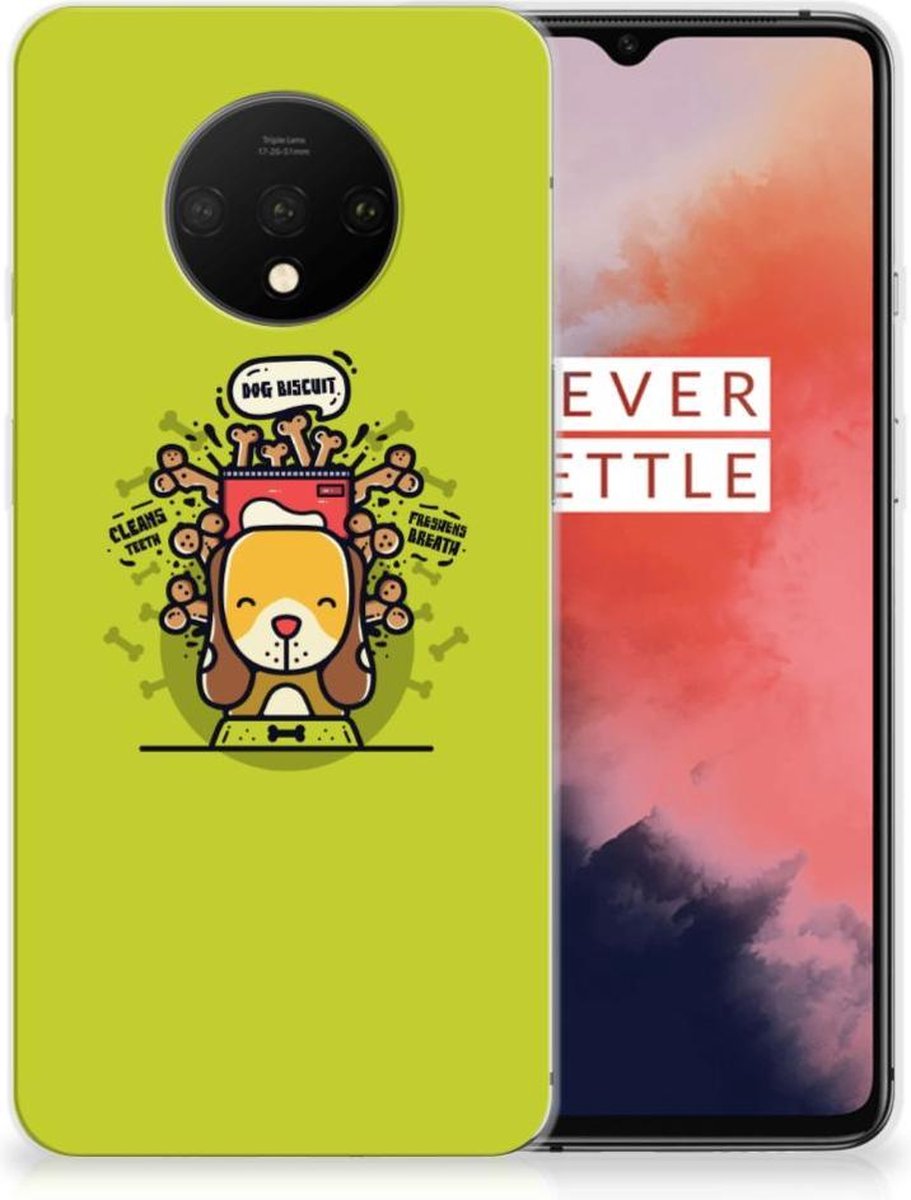 OnePlus 7T Telefoonhoesje met Naam Doggy Biscuit