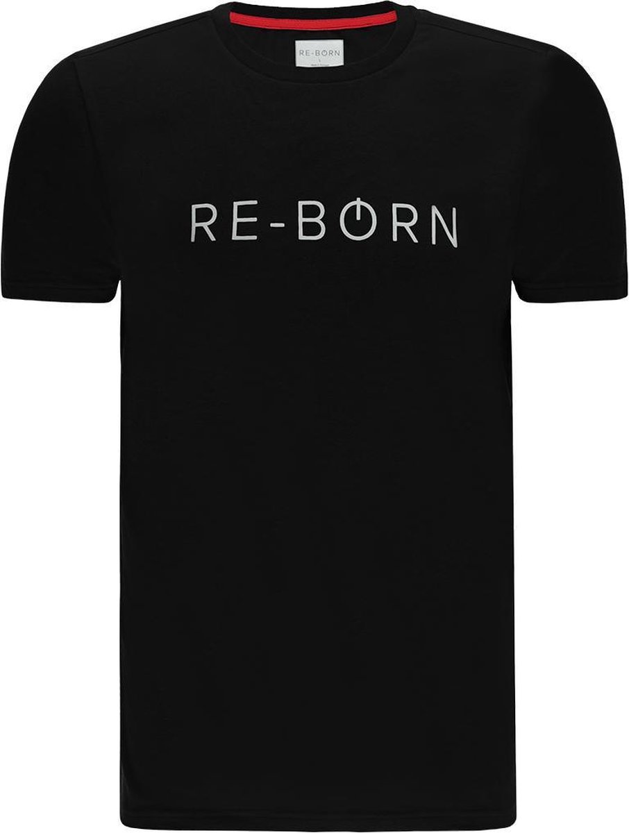 Re-Born Logo Korte Mouw T-shirt Heren - Zwart - Maat S