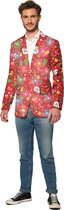 Suitmeister Christmas Red Icons Jacket - Heren jasje - Lichtgevend - Kerstblazer - Maat S