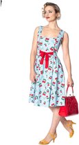 Dancing Days Flare jurk -L- CHERRY BLUE Blauw