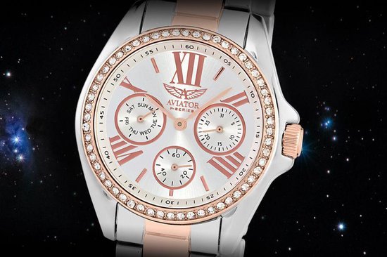 Aviator Dameshorloge met 5 Gekleurde Polsbandjes - Internet's Best Online  Offer Daily - iBOOD.com