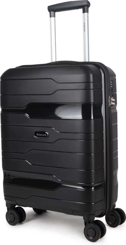 Decent ONE-CITY Handbagage Koffer - 55 cm - TSA slot - Zwart bol.com