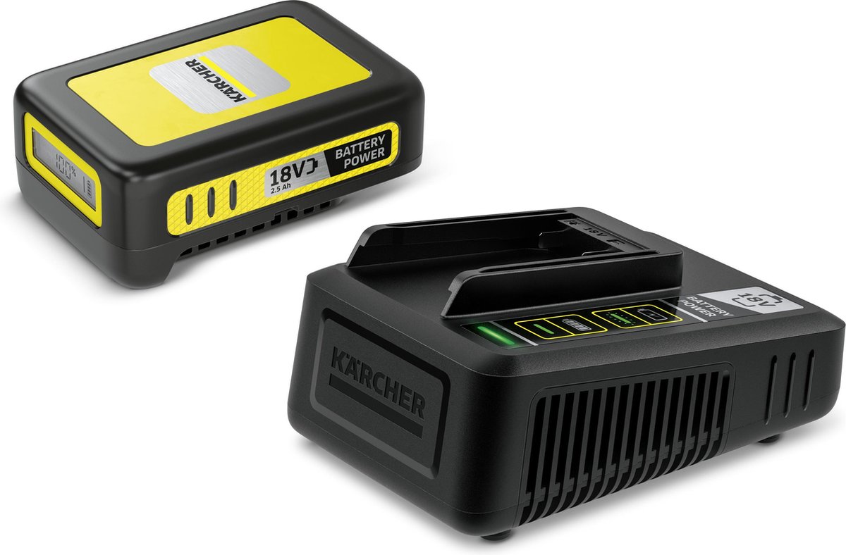 Kärcher 18 V Starter Kit Gereedschapsaccu en lader - 18 V - 2.5 Ah - Lithium-ion