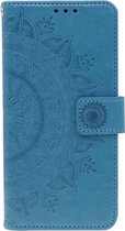 Shop4 - Geschikt voor Huawei Mate 30 Hoesje - Wallet Case Mandala Patroon Blauw