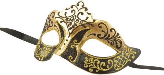 Venetiaans masker glitter zwart | bol.com