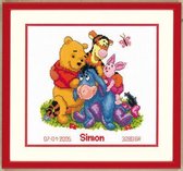 Vervaco Disney borduurpakket geboortetegel Winnie the Pooh en vrienden pn-0014846