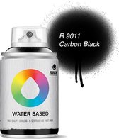 MTN Zwarte Waterbasis Spuitverf - 100ml graffiti spray-paint geschikt voor kinderen