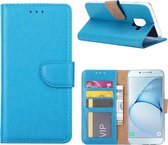 Samsung Galaxy A6+ (2018) case Blauw Portemonnee hoesje met opbergvakjes