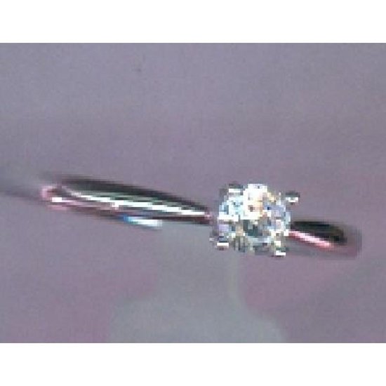 Twice As Nice Ring in zilver, solitaire 4 mm 62