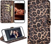 Bouletta Lederen Apple iPhone 7/8 Plus Hoesje - BookCase - Leopard