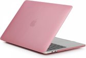 Hardcover Case Geschikt Voor  Apple Macbook Pro 15 15.4 Inch 2016/2017/2018/2019 Hardshell Cover Hoes - Laptop Sleeve - Rubber Crystal - Mat Roze