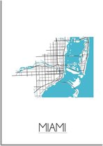 DesignClaud Miami Plattegrond poster B2 poster (50x70cm)