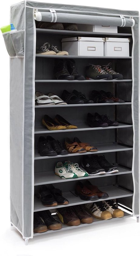 relaxdays - étagère à chaussures VALENTIN - 9 étages - armoire à poussière - armoire à chaussures - étagère