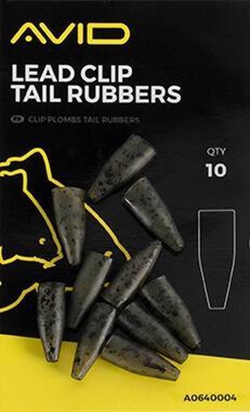 Avid Carp Terminal Tackle Lead Clip Tail Rubber (10 pcs) van AVID — afbeelding 3