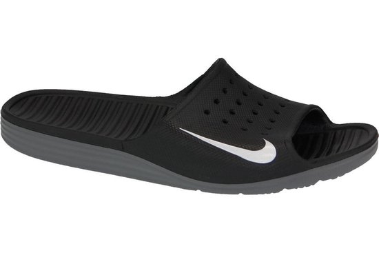 bijlage opleggen effectief Nike Solarsoft Slide 386163-011 - Slippers - Heren - Zwart - Maat 42,5 | bol