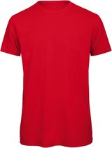 Senvi 5 pack T-Shirt -100% biologisch katoen - Kleur: Rood - 3XL