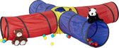 Relaxdays speeltunnel - kleurrijke kruiptunnel - kindertunnel groot - pop up tunnelsysteem