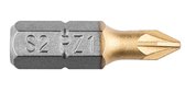 Bit PZ1, 25mm S2 TIN, 2 op een blister