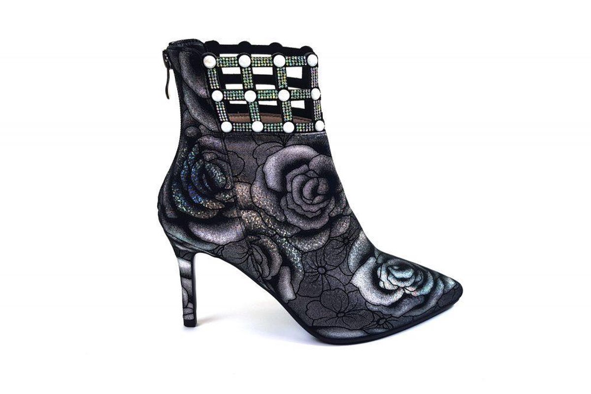 Zerba - Dames Enkellaarzen - Maat 36 - Zwart - Nubuck Leer – Limena