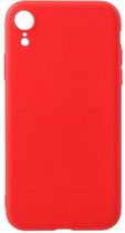 GadgetBay Soepele Mat Rode case iPhone XR - Rood