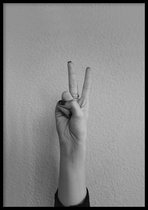 Poster Peace Handgebaar - 50x70cm - 250g Fotopapier