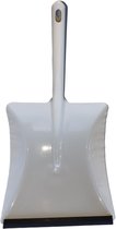 Veegblik met rubber lip, uit 1 stuk staal, in kleur wit gepoedergecoat, 220x230mm